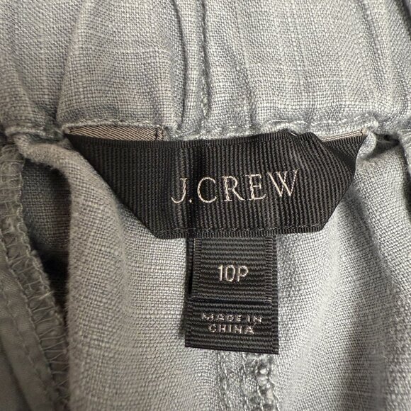 Women's J. CREW Linen/Lyocell Jogger Pull-On Pants Gray | Size 10P - Picture 5 of 9